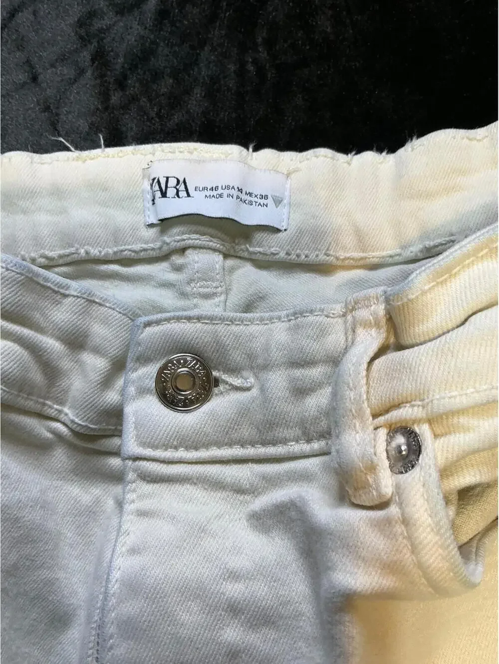 Zara The Marine Jeans Womens White 14 - Picture 3 of 3